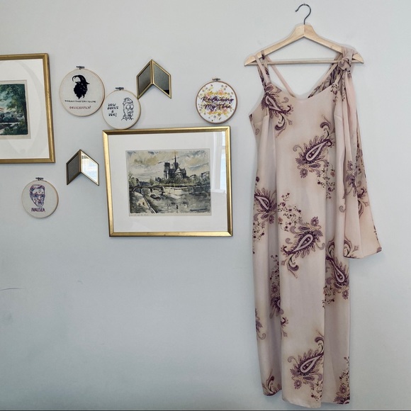 Sheer Y2K midi dress + scarf set - Picture 2 of 4